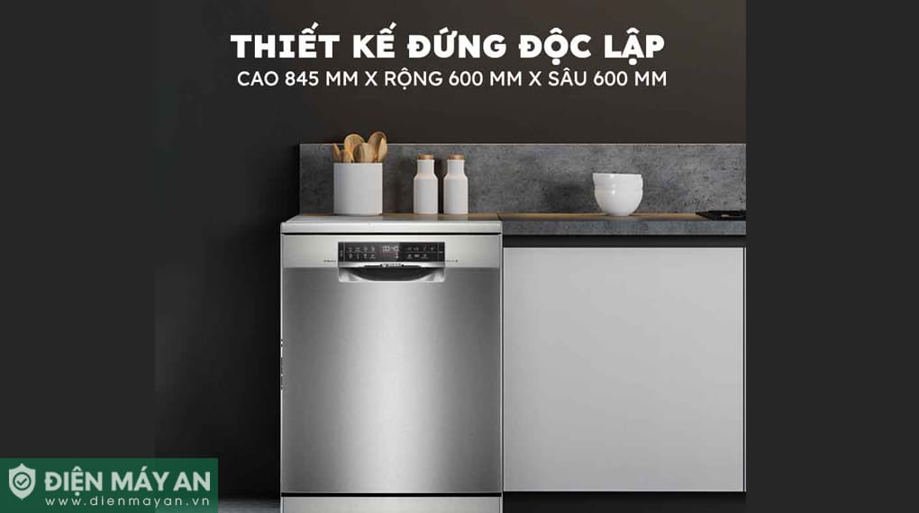 Máy rửa bát độc lập Bosch Serie 6 Sấy Zeolith SMS6ZCI85M